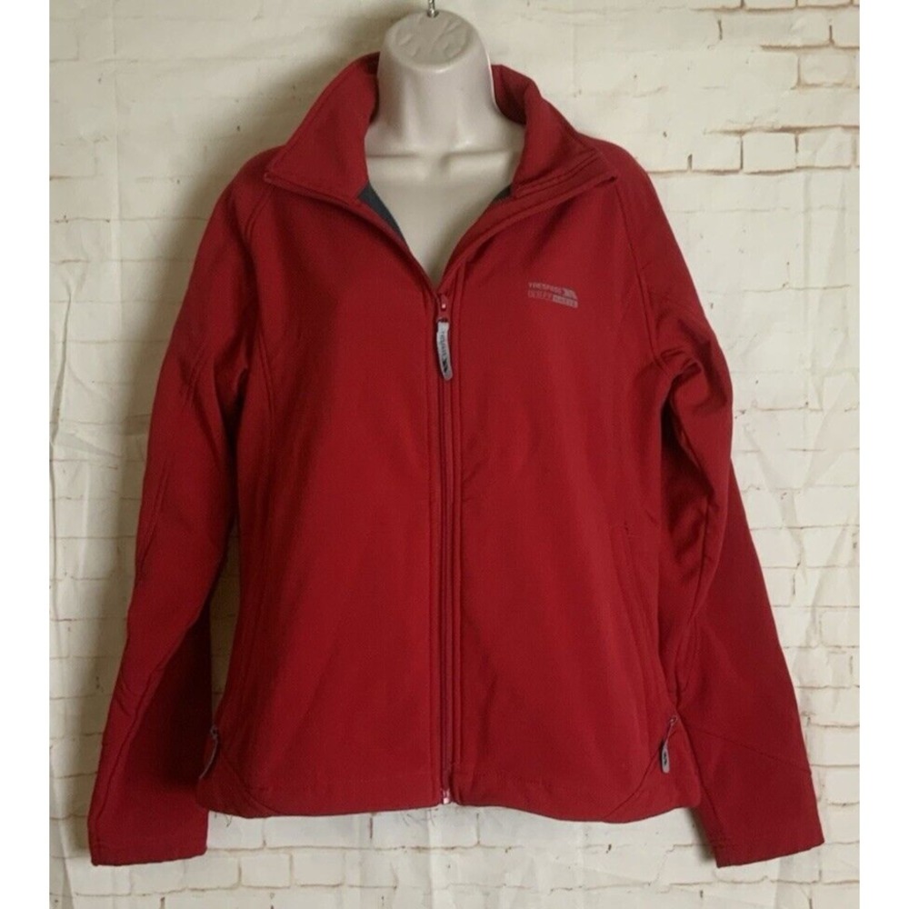 Trespass Womens Red Softshell Full Zip Wind Resistant Lightweight Jacket Size M